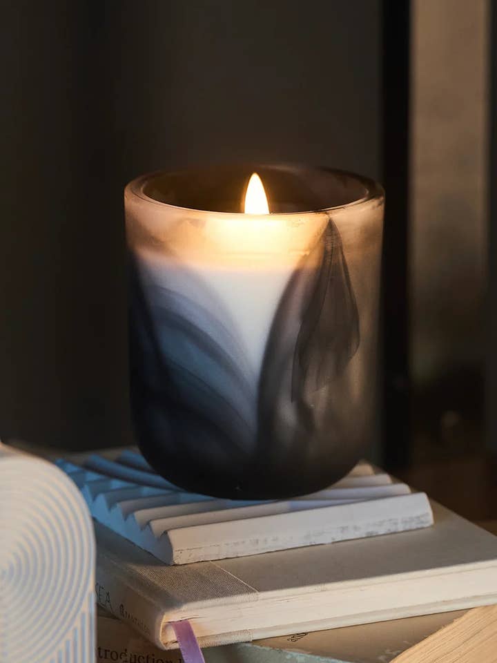 swirl - winter era / mint + pine + cypress soy wax candle for wholesale by postmodernform