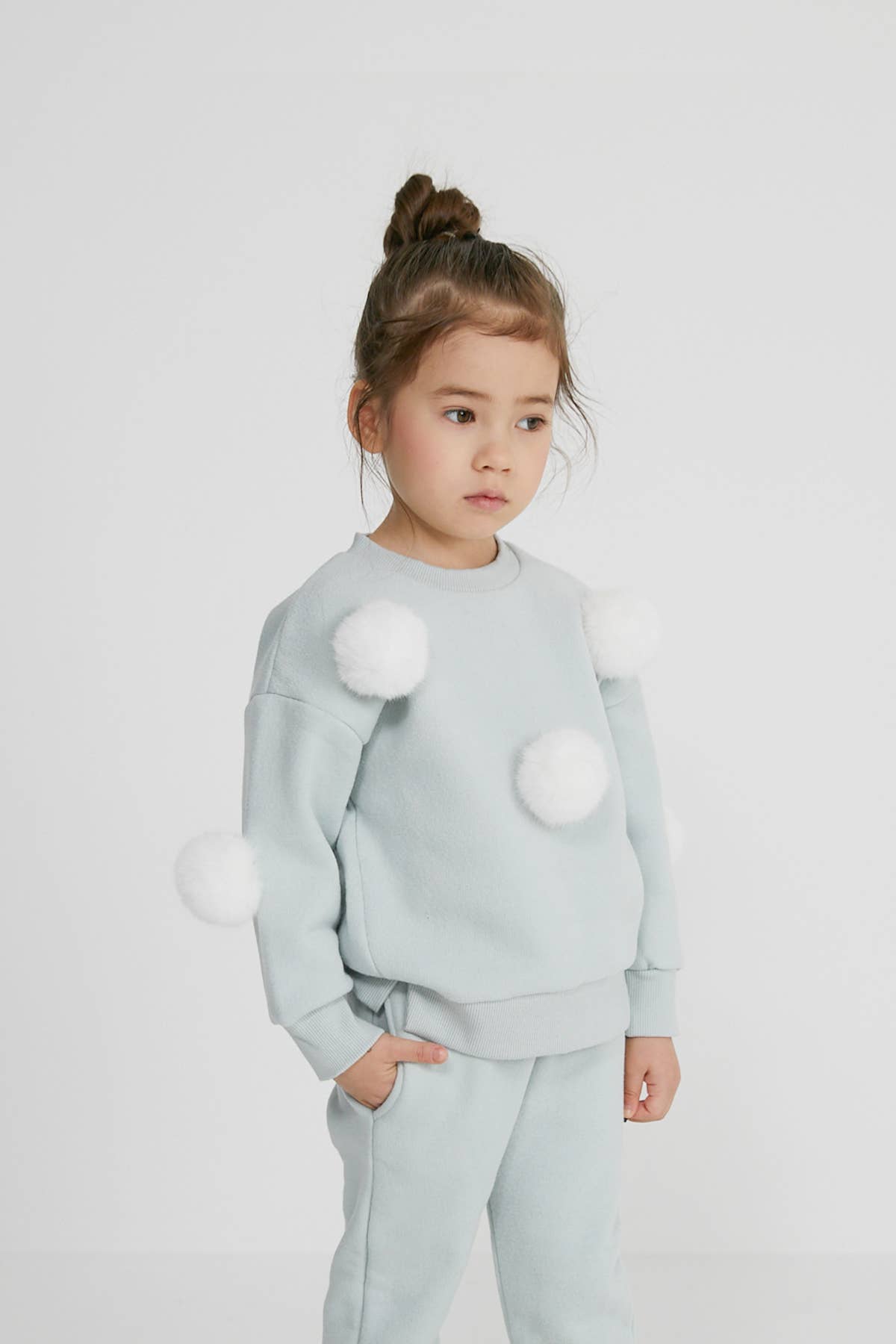 Petite Hailey - Wholesale Sweatshirt - Kids - PomPom Sweatshirt 196