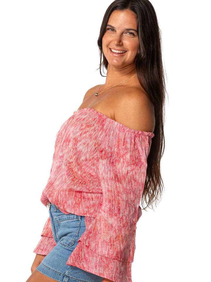 Lovlei - Wholesale Blouse - Women's - Meg Women's Blouse - 100% Rayon Double Bell Sleeves