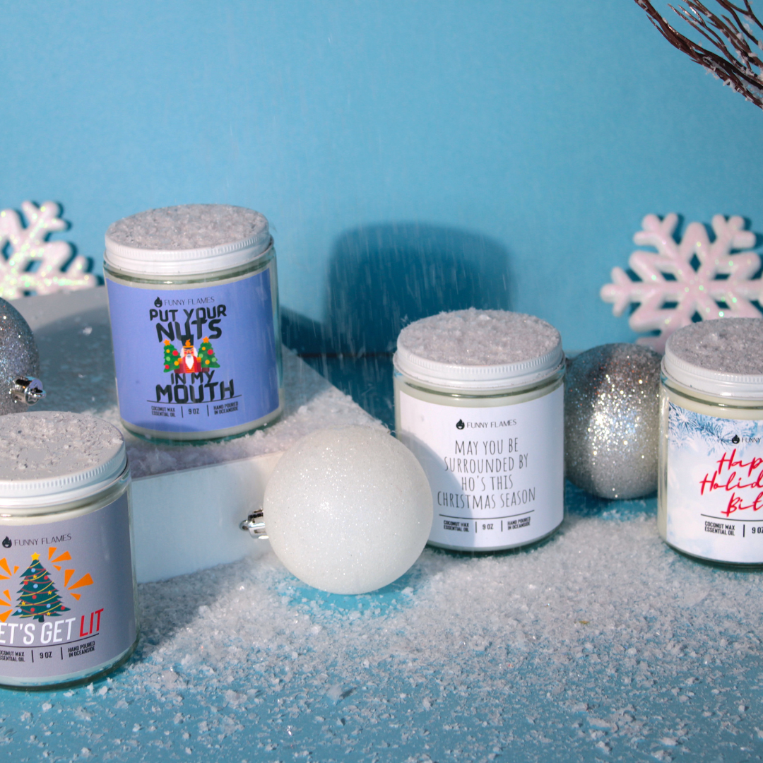 Funny Flames Candle Co - Les Creme - Wholesale Jar/Filled Candle - Holiday 2025 Best Sellers Collection 9oz Candles64