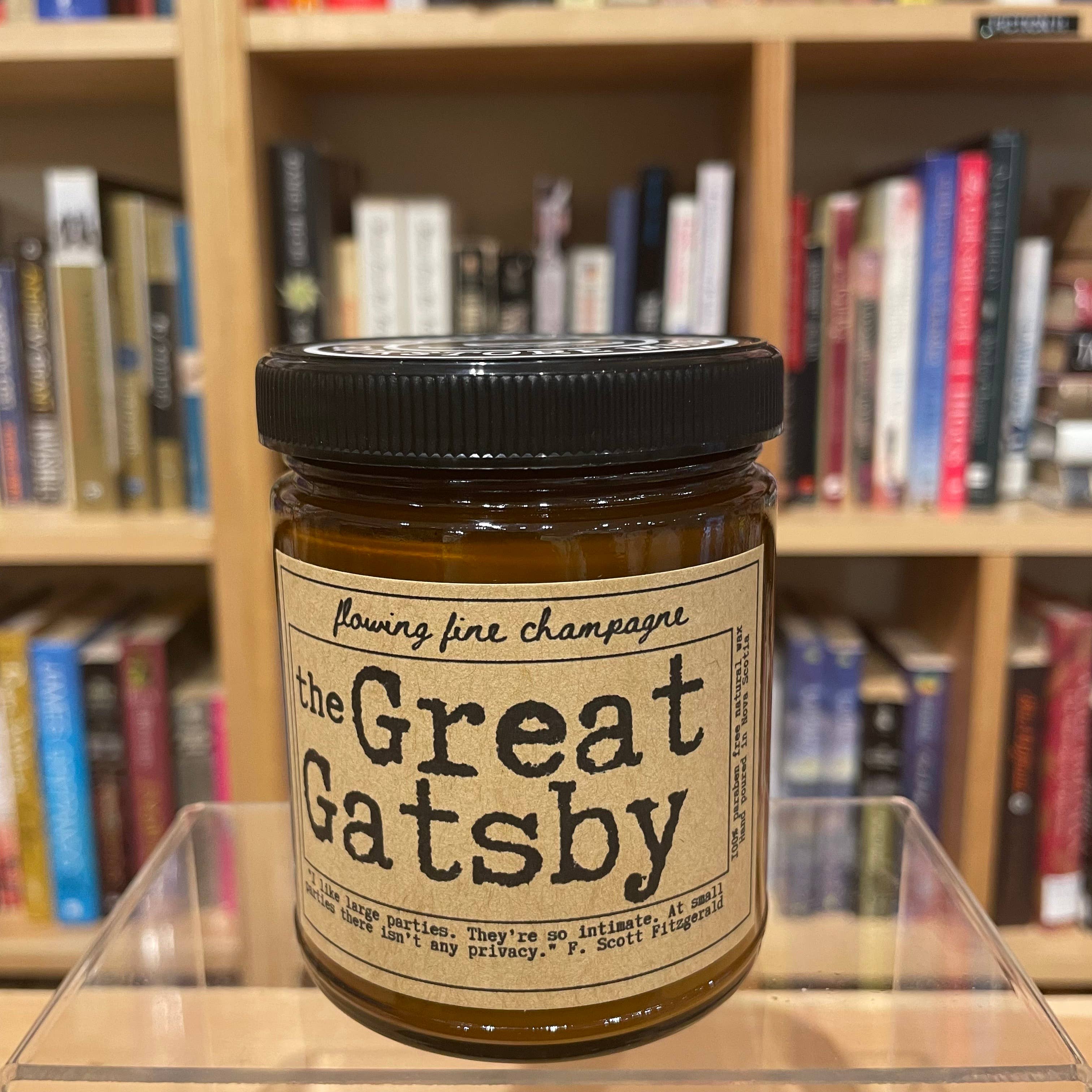 NovelTea Bookstore & Gifts - Wholesale Jar/Filled Candle - The Great Gatsby - Champagne Scented Candle5