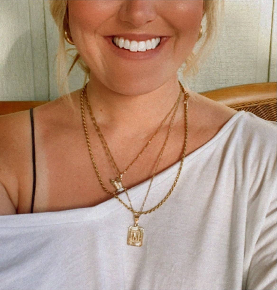 Kismet Showroom - Venta al por mayor Collares con colgantes/abalorios - Collar Inicial Miel30