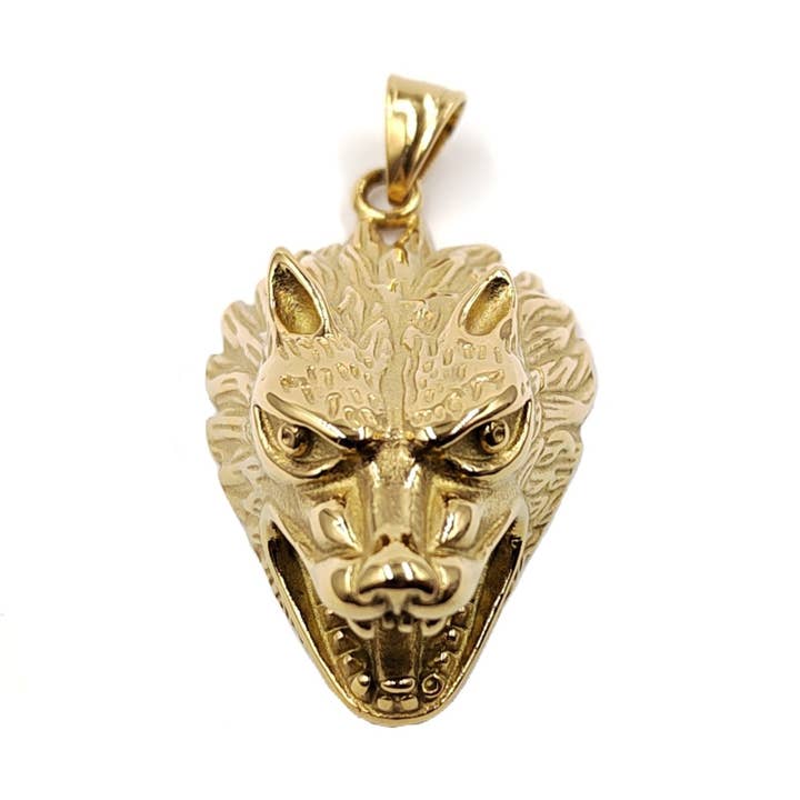 Wolf head pendant for wholesale by MYLENE ET FELIX