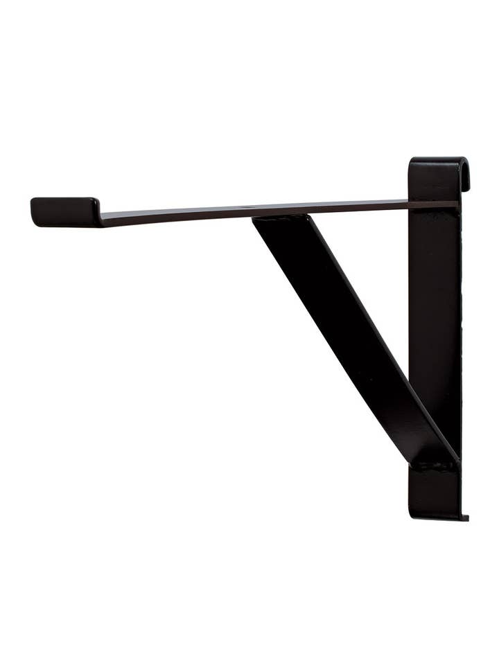 12" Black Contemporary Shelf Bracket For Wire Grid for wholesale by Store Supply Warehouse