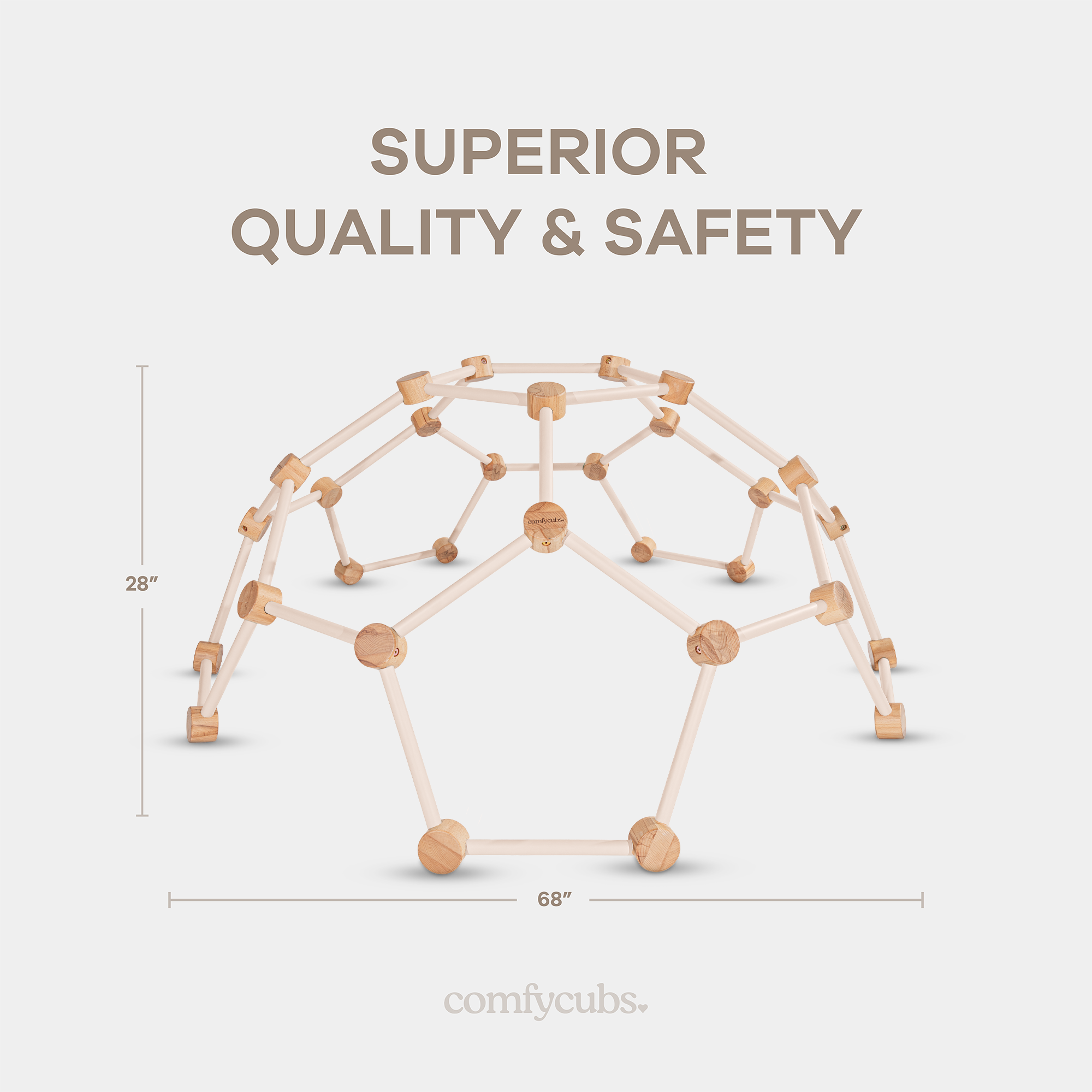 Comfy Cubs - Wholesale Wood Toy - Kids - Wooden Toddler Play Gym, Montessori Climber by Comfy Cubs4