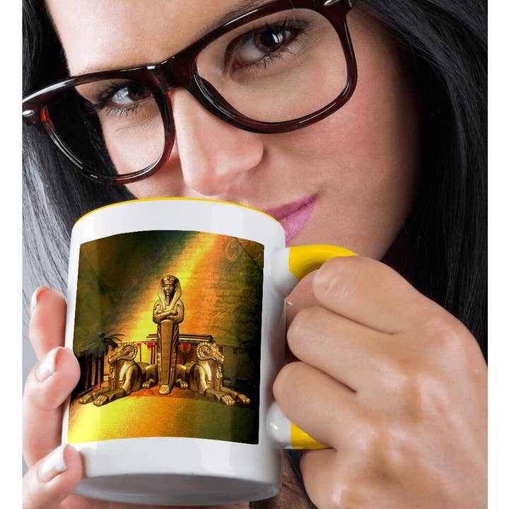 3dRose – Großhandel Kaffeebecher – 3dRose, Anubis der ägyptische Gott auf goldenem Hintergrund, Tasse1