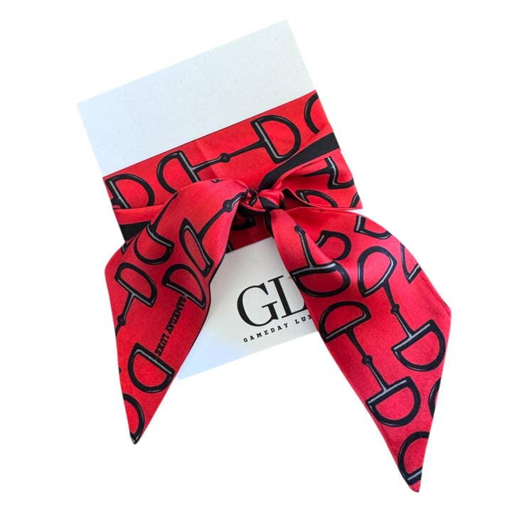 The Gameday Signature Scarf- Red And Black for wholesale by Gameday Luxe