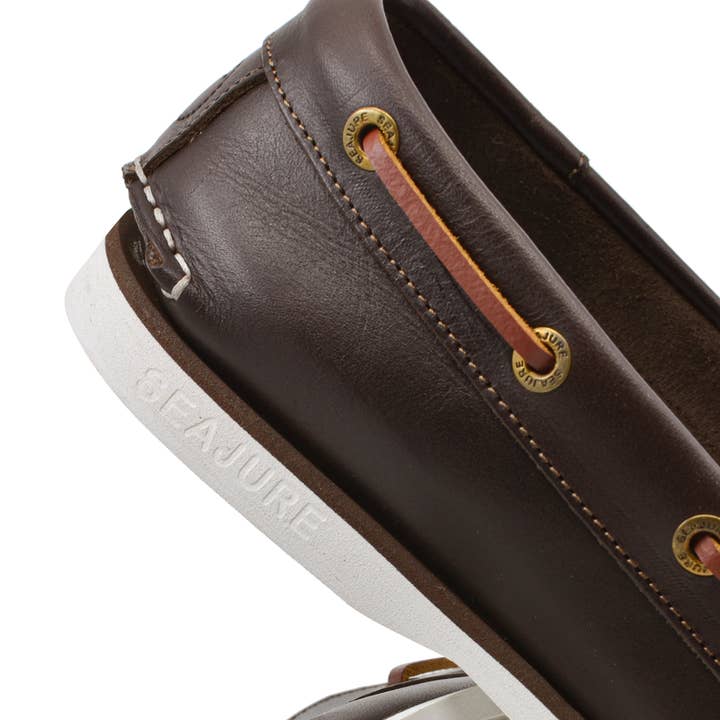 Seajure - Wholesale Boat Shoes - Men's - Men’s Boat Shoes Seajure Forvie Dark Brown Leather6