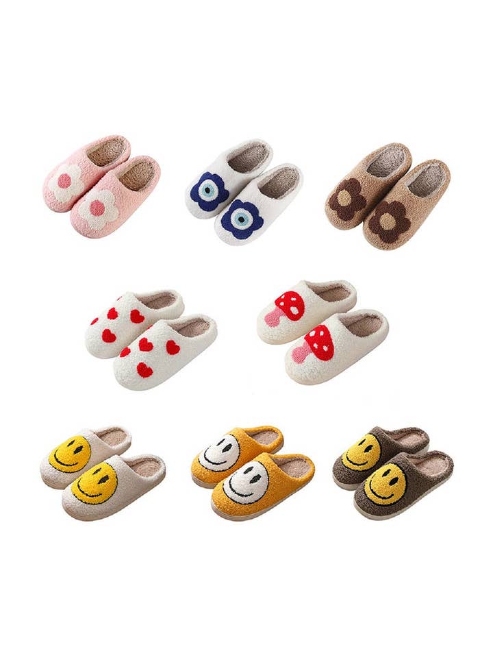 Vanilla Monkey - Wholesale Slippers - Women's - Novelty Soft Plush Cozy Slippers - S/m6