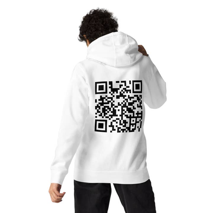 Scan This Shirt – wholesale Hoodie – Unisex – Custom Message QR Hoodie3