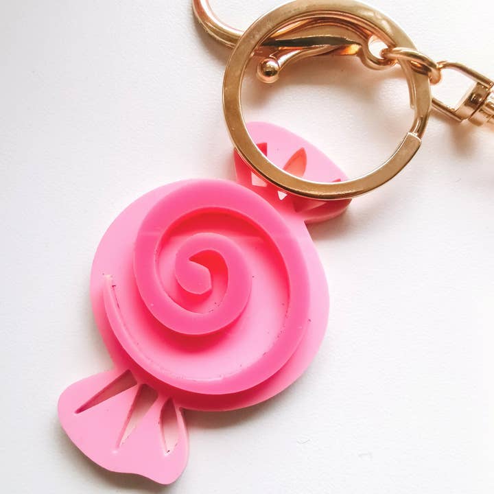 Keychains - Swirly Sweetie Acrylic for wholesale by Scrunch Much