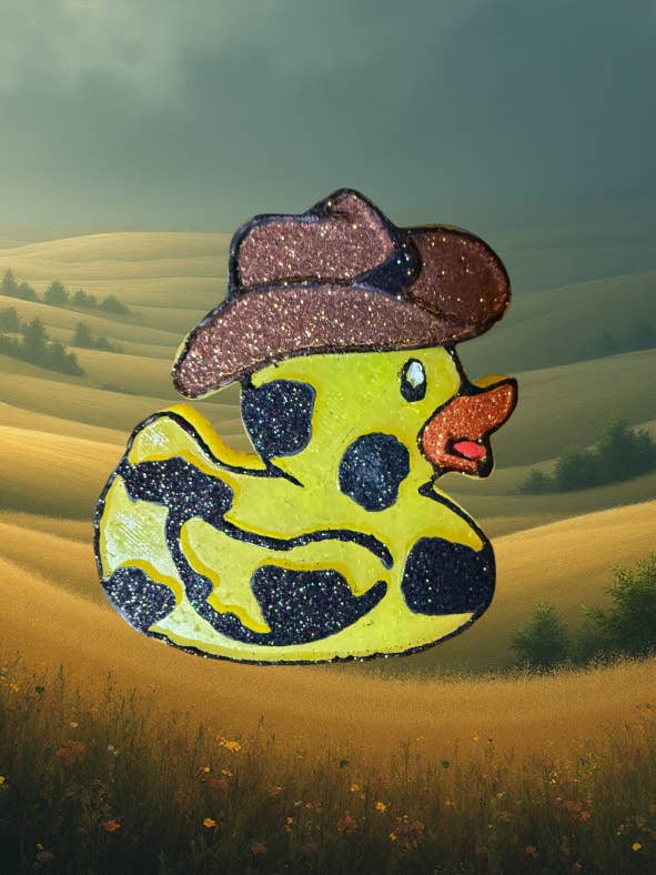 Cow Spotted Cowboy Hat Duck for wholesale by Lil Bit Sassy Lush Co