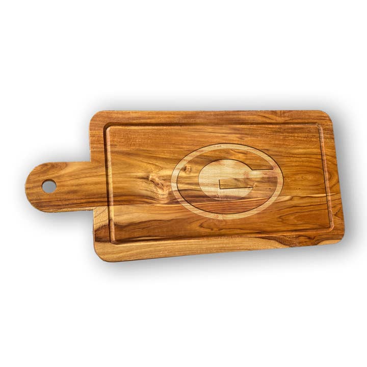 NFL Green Bay Packers Solid Teak Rectangular Cheese Board for wholesale by Fan Creations