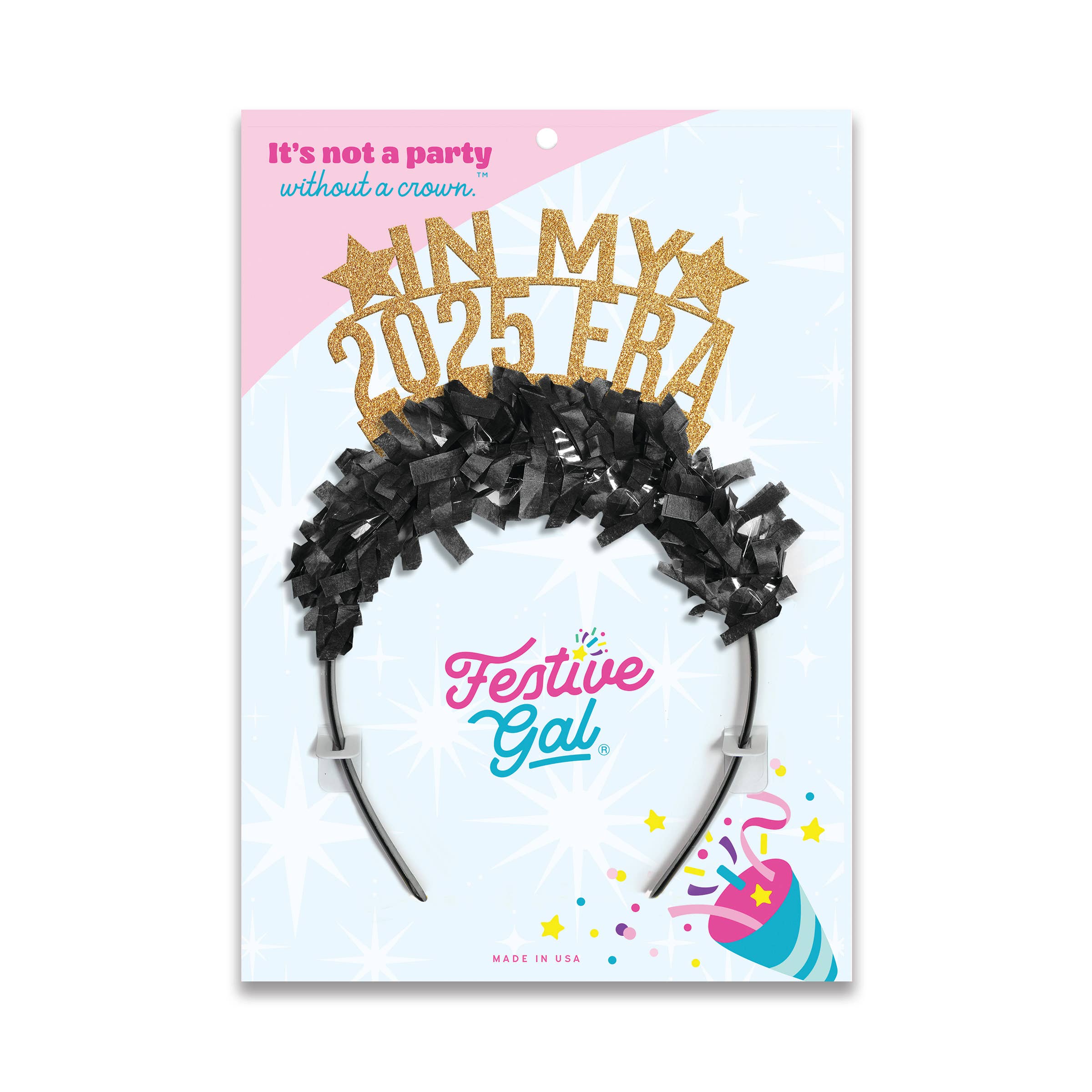 Festive Gal - Vente Chapeaux/couronnes de fête - Taylor Swift dans mon bandeau NYE Crown pour le Nouvel An 20255