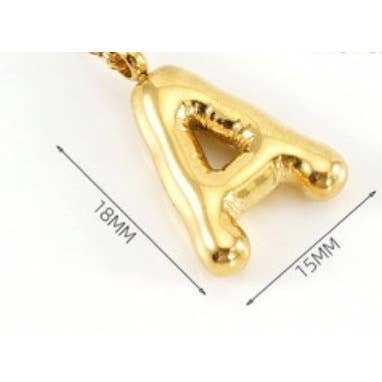 JOSSLYN by wall to wall - Wholesale Pendant/Charm Necklace - 18K STAINLESS STEEL TARNISH FREE INITIAL NECKLACE | 80N650