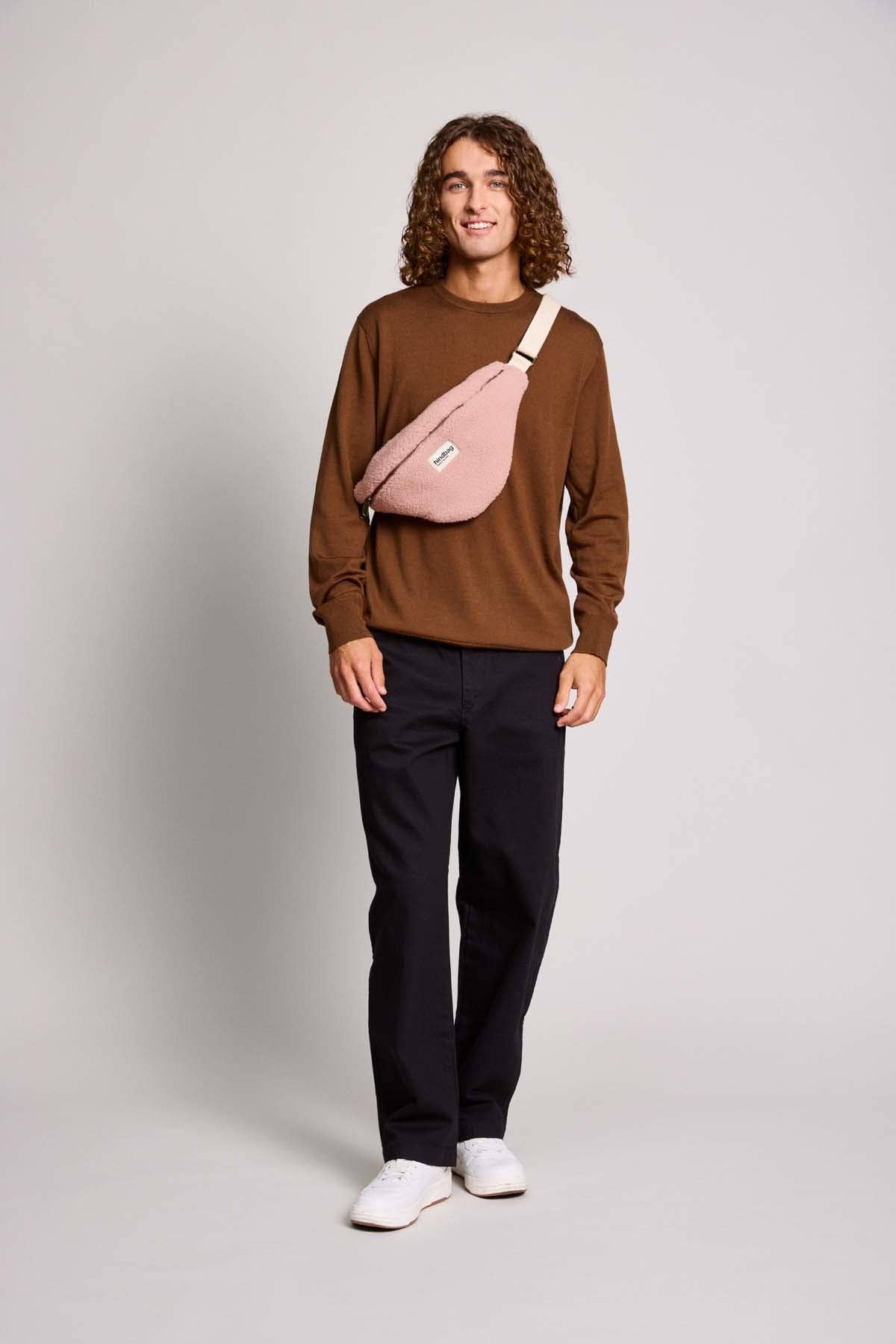 Hindbag - Wholesale Belt Bag - Women's - Olivia Teddy Powder Pink Fanny Pack1