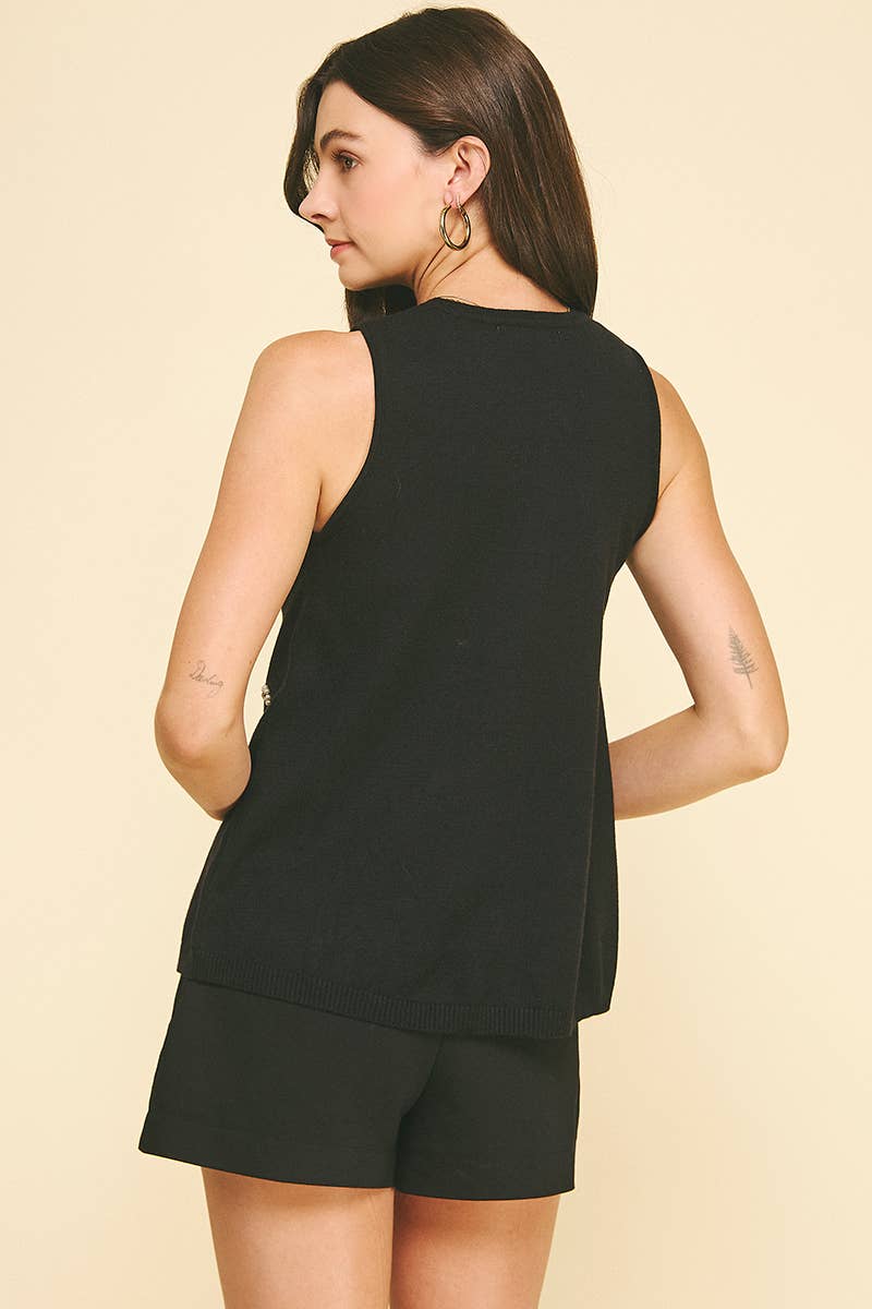 PINCH - Wholesale Knit Top - Women's - RHINESTONE & PEARL EMBROIDERED KNIT TOP - 6273WJ3