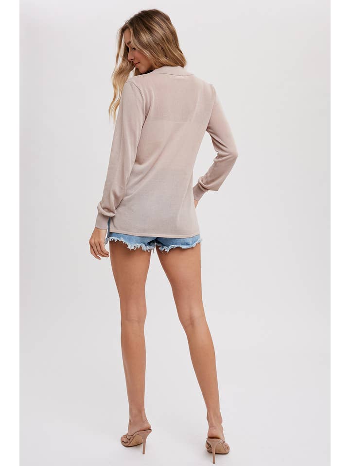 Bluivy – Großhandel Hemd mit Button-down-Kragen – Damen – LEICHTES STRICKHEMD28