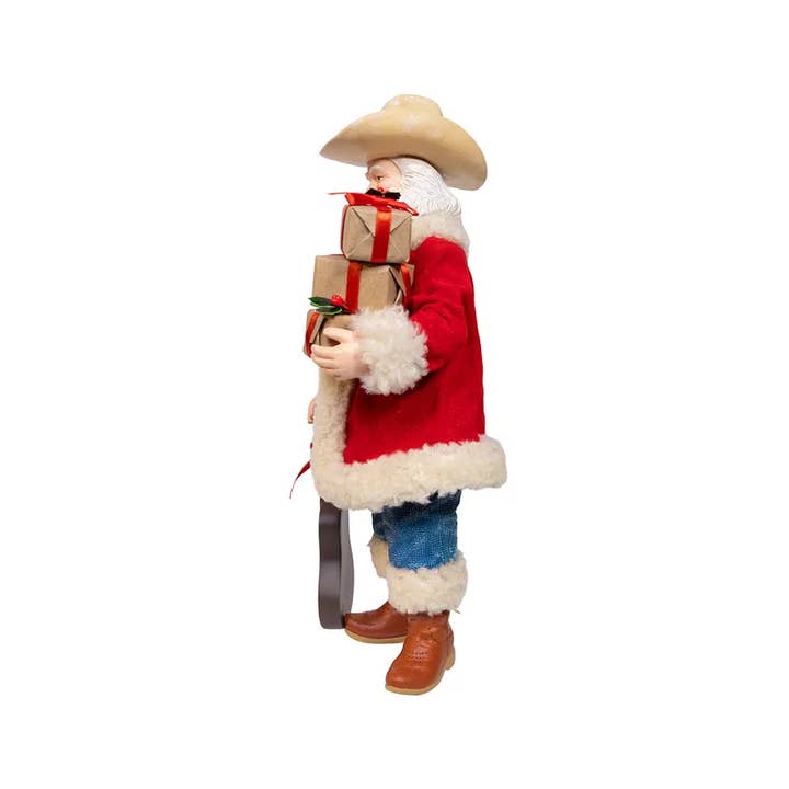 Kurt S. Adler, Inc. - Wholesale Christmas Decoration - 11" Westrn Santa W/Guitar+Gift Boxes3