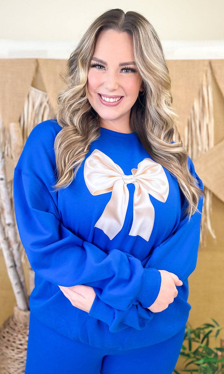 Sugar Stitch - Wholesale Graphic Sweatshirt - Women's - Satin Bow Graphic Sweatshirt6