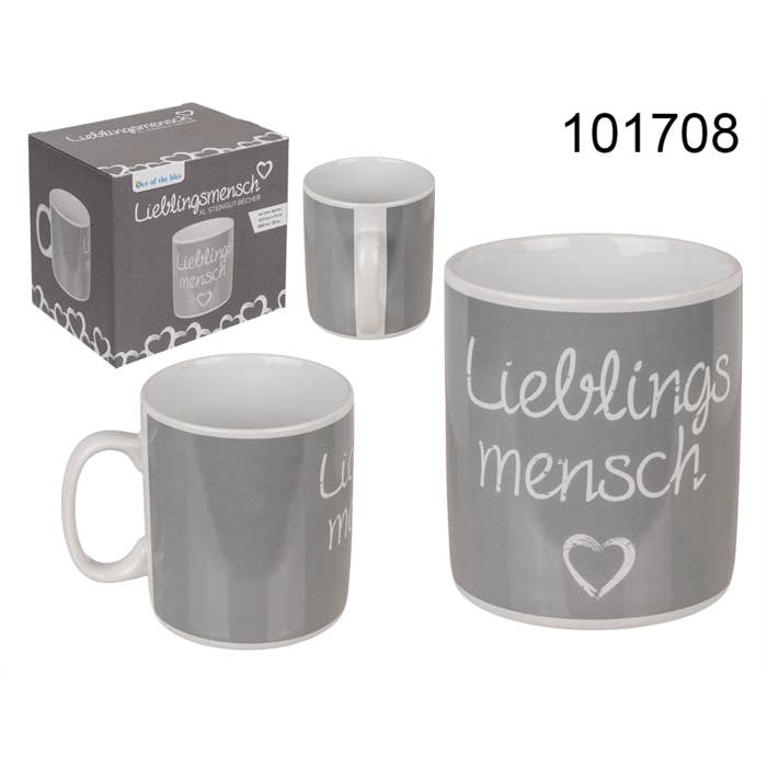 Mug, Lieblingsmensch, ca. 12,5 x 11 cn, for wholesale by Out of the blue KG