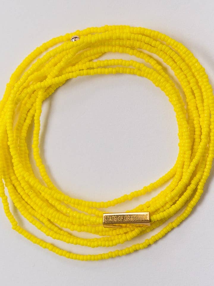 Yellow Intention Wrap Bracelet for wholesale by State of Gratitude