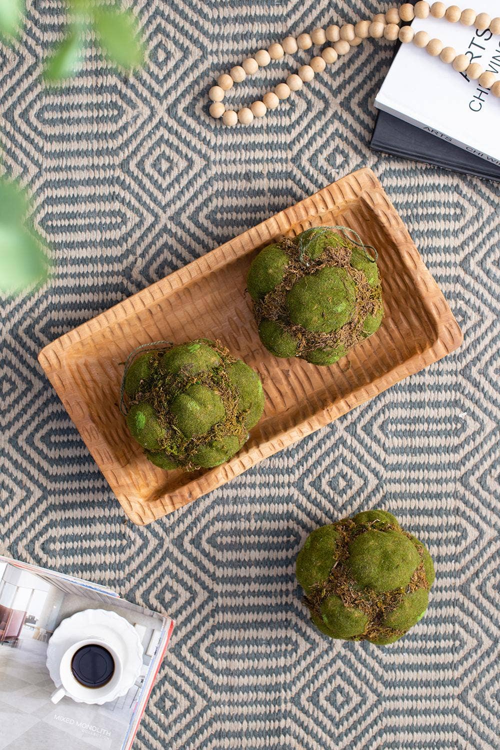 A&B Home Group Inc. - Wholesale Artificial Plant - S/3 D6.5" Artificial Decorative Moss Ball - Green