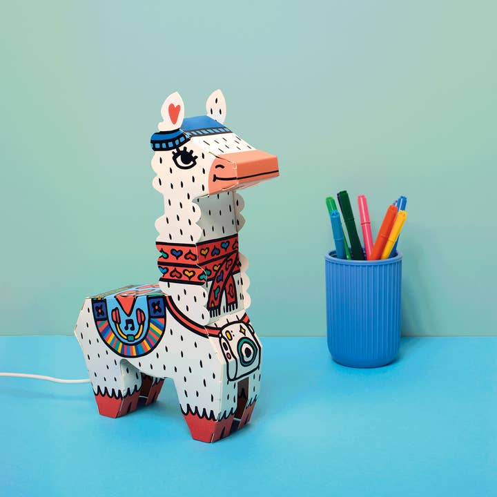 OMY - Wholesale DIY Craft Kit - Kids - 3D LED Art & Craft Lamp - Lama