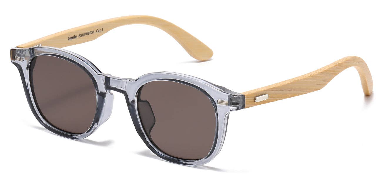 Luna Sunglasses - Wholesale Sunglasses - Unisex - Superior Bamboo Temple 8SUP890315