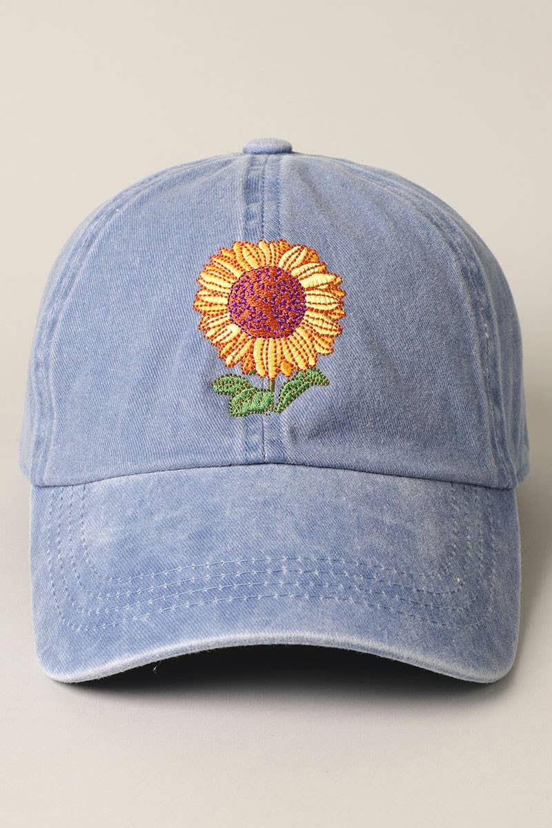 Fashion City - Venta al por mayor Gorra de béisbol - Mujer - Gorra de béisbol bordada girasol2