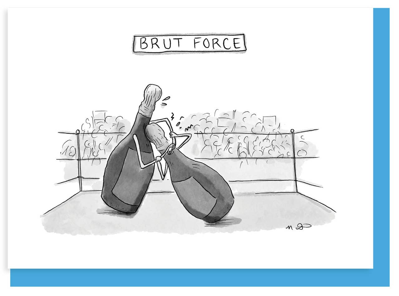 Nelson Line – wholesale Vardagliga hälsningskort – Brut Force - tecknad gratulationskort1