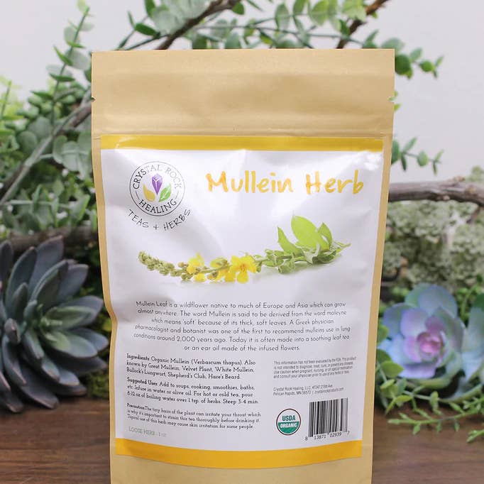 Crystal Rock Healing, LLC - Wholesale Loose Tea - Mullein Loose Herb 0.5oz Organic