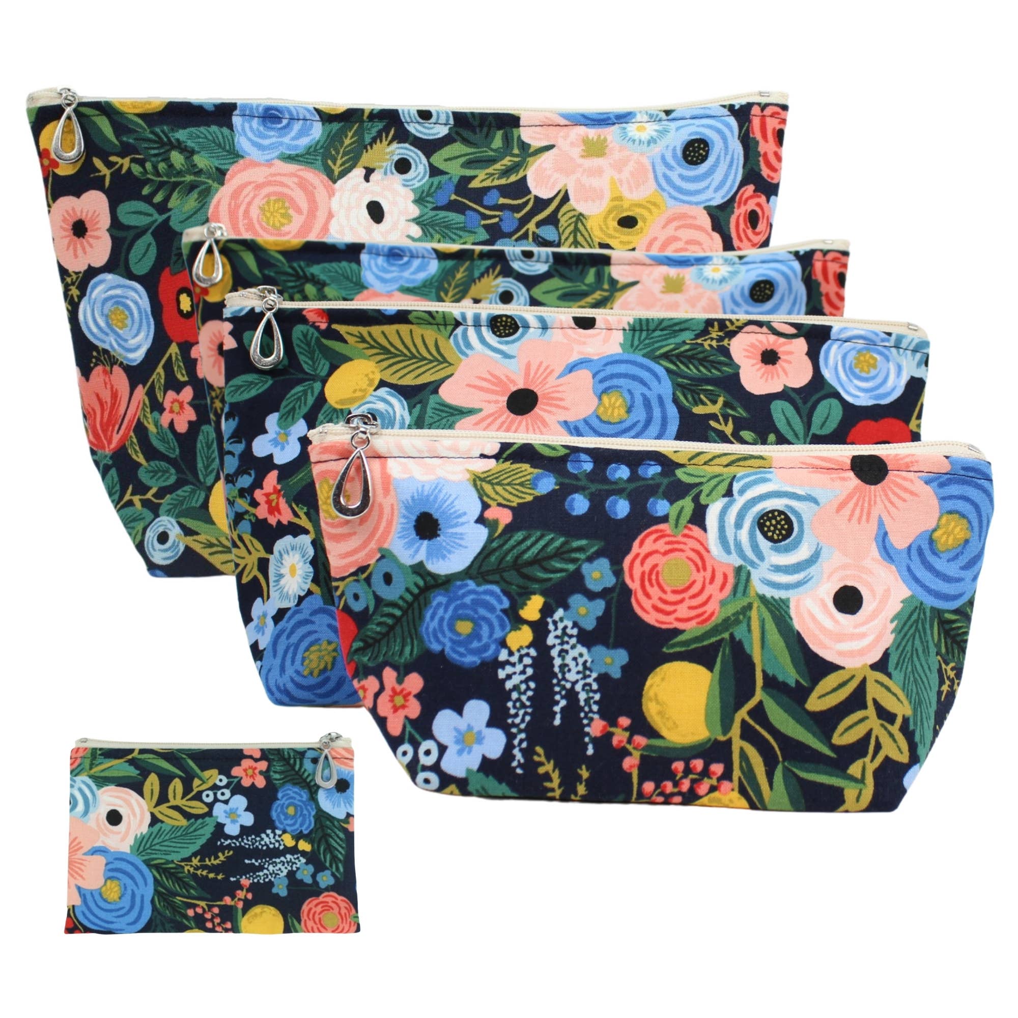 Dana Herbert – bolsa de maquilhagem e cosméticos por atacado – Conjunto de Bolsas de Maquilhagem - S, M, L, XL + Moeda (Poupe $4,75)0