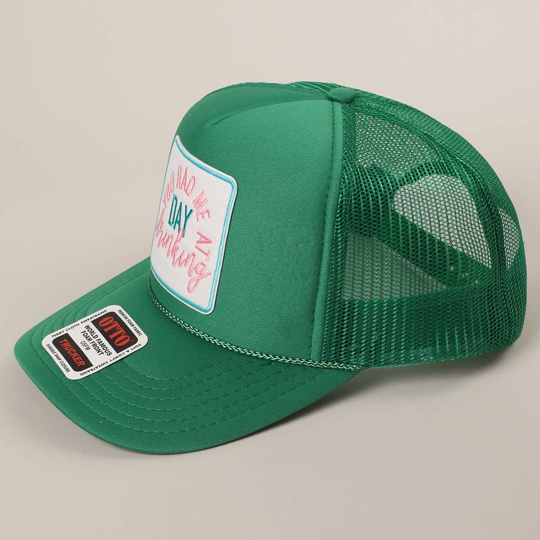Fashion City - Vente Casquette de camionneur – unisexe - Casquette à filet avec écusson brodé "You Had Me At Day Drinking"5