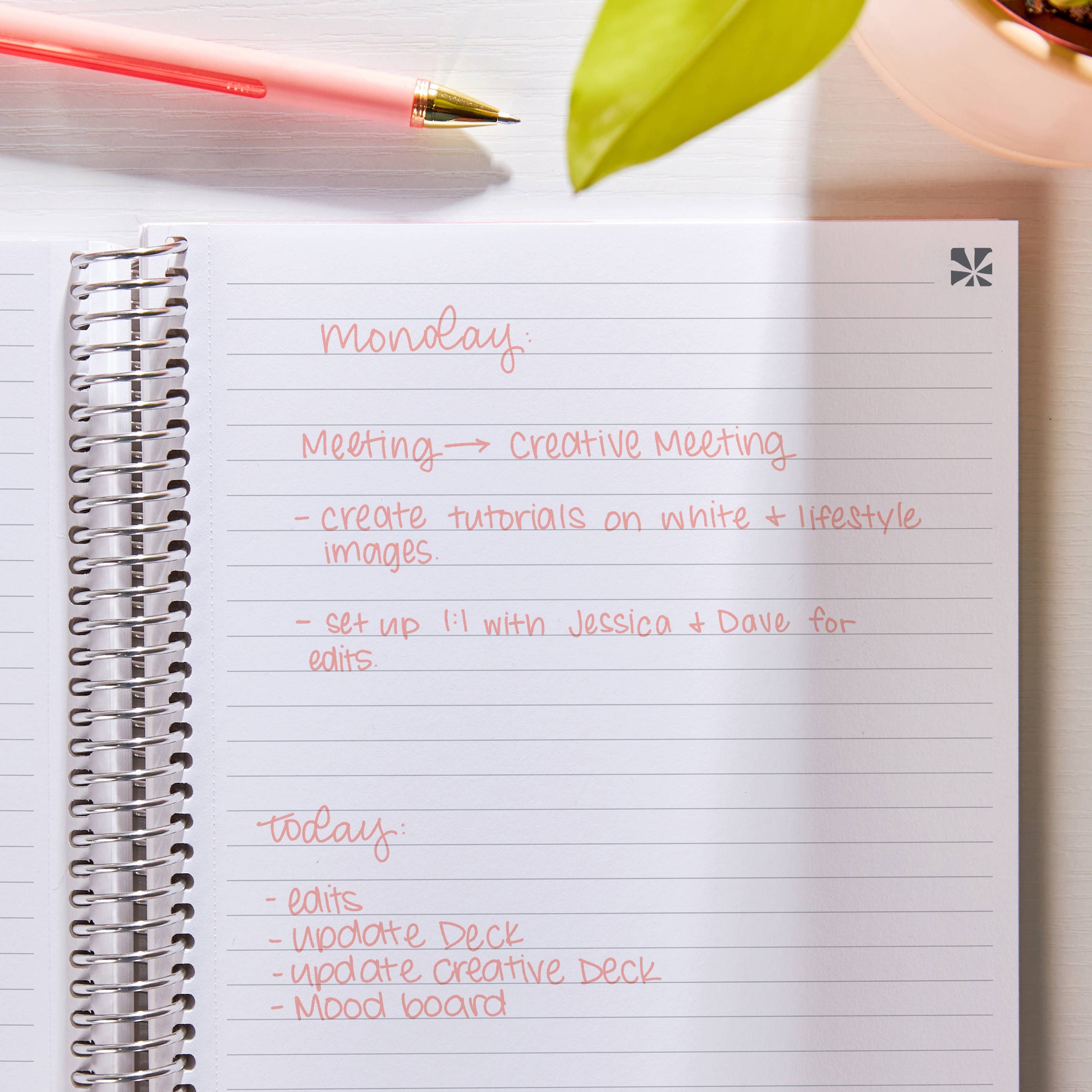 Erin Condren Design - Wholesale Notebook - 7x9 Bouquet Coiled Notebook - lined, platinum coil3