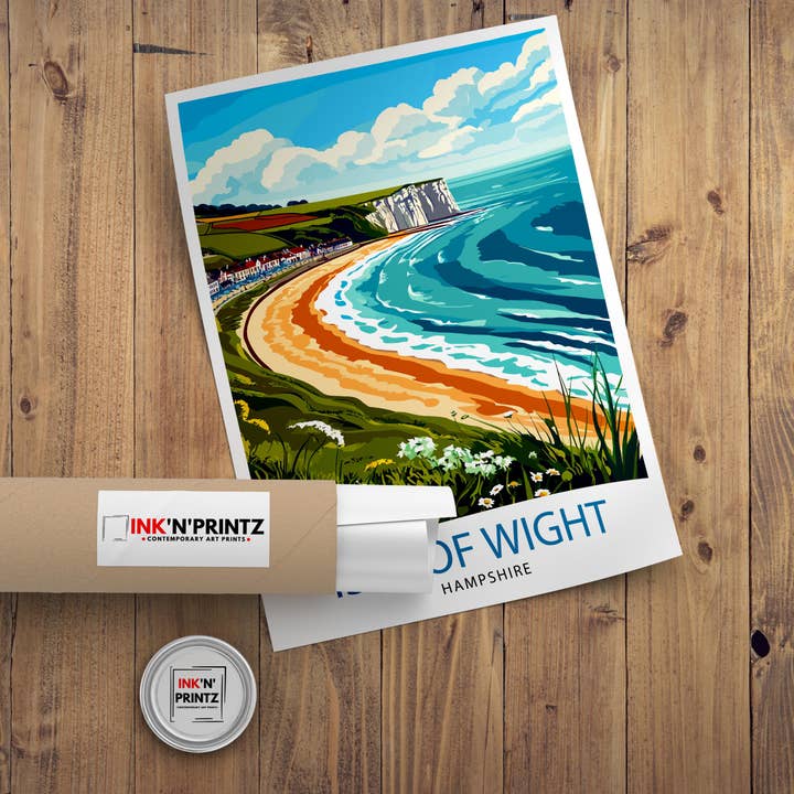 InkNPrintz – wholesale Art print – Isle of Wight England Travel Poster8