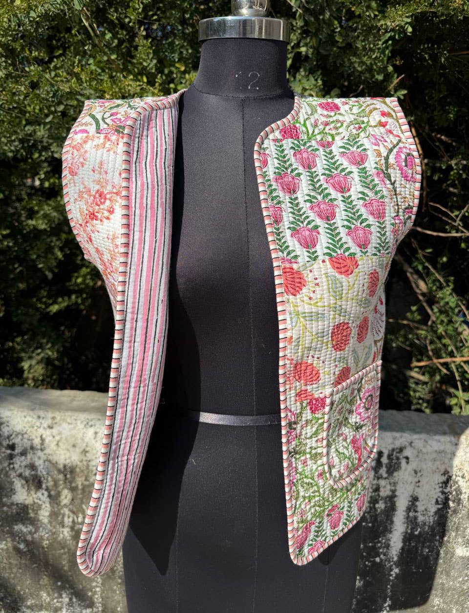 bhavnas boutique - Wholesale Jacket - Women's - Coat Quilted Sleeveless Vest Pure Cotton Patchwork Waistcoat3