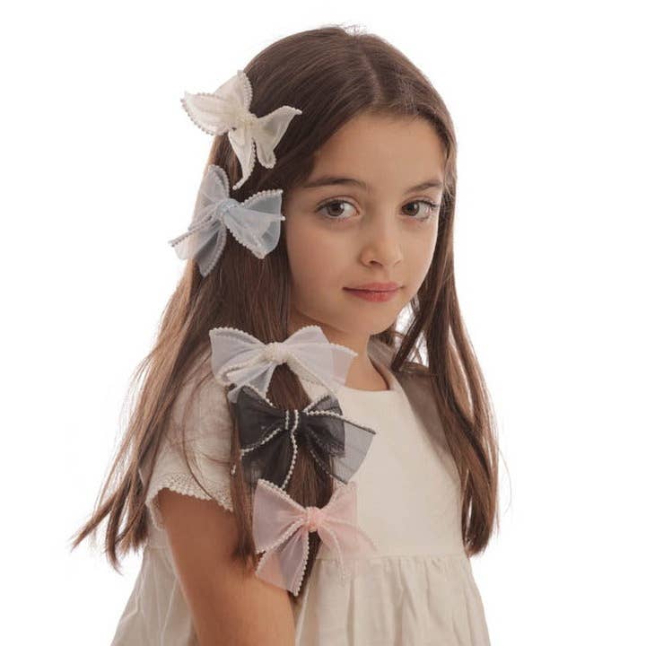 Lazo Pequeño con Adorno de Perlas para venta al por mayor de Heirlooms New York