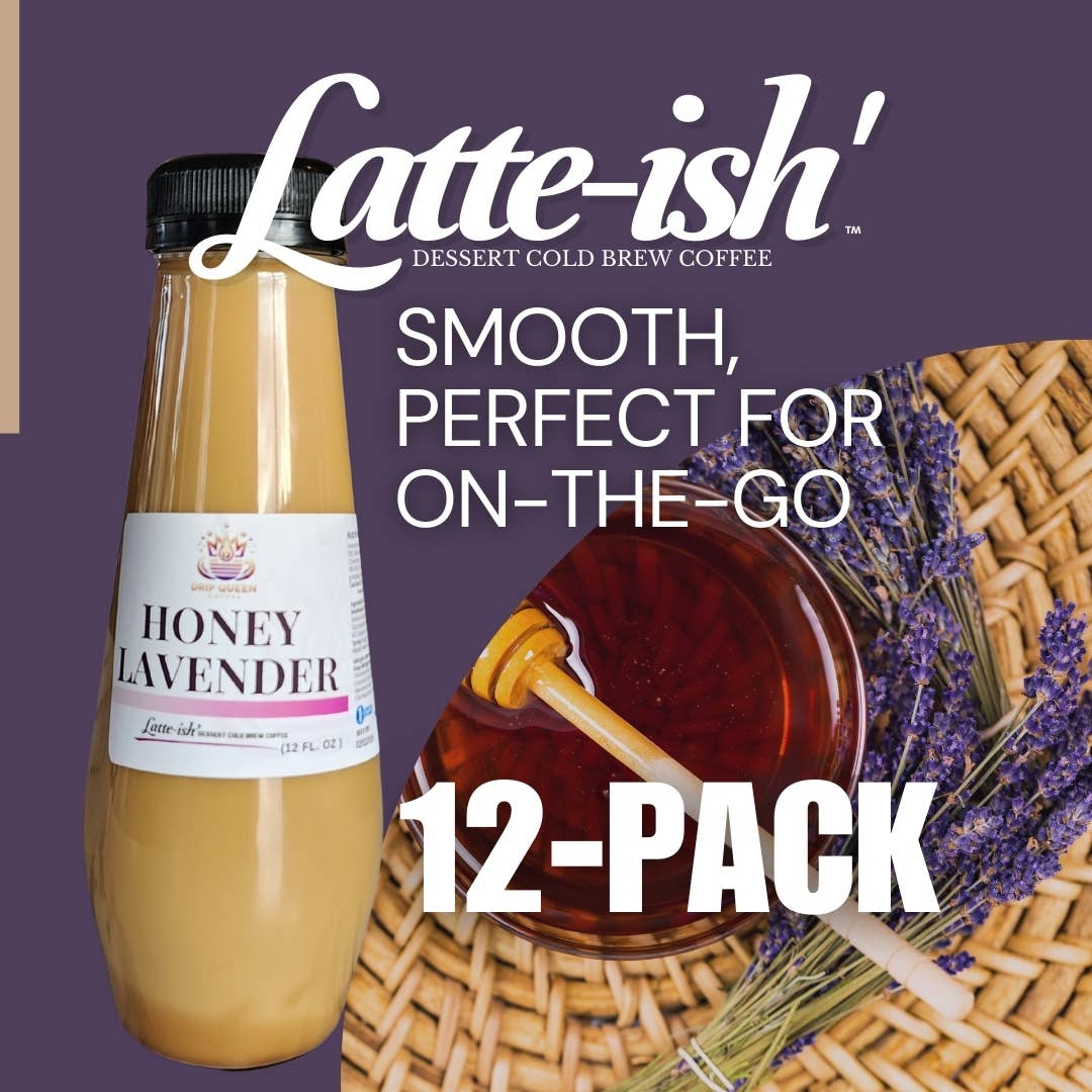 Drip Queen Coffee - Wholesale Iced Coffee/Cold Brew - Latte-ish Honey Lavender Cold Brew Coffee 12/12oz1