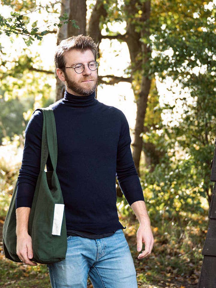 Borsa in Tela Rima - Verde Foresta per la vendita all'ingrosso da parte di Tintok