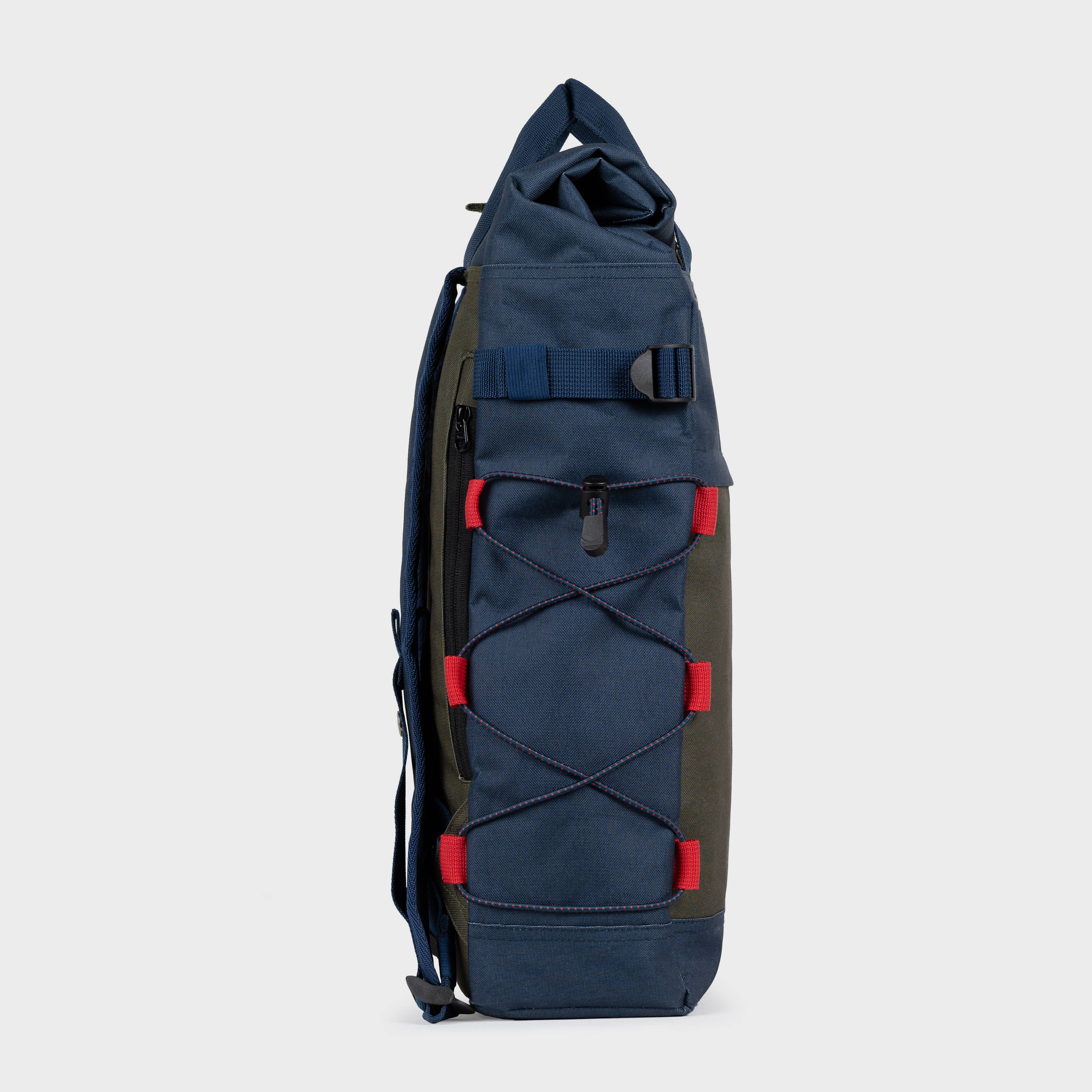 BILLYBELT - Wholesale Backpack - Men's - Roll-top 100% recycled polyester backpack - Navy and khaki2