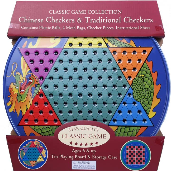 Hansen Game Gift & Toy Company - Wholesale Board Game - Chinese Checkers In Tin and Traditional Checkers