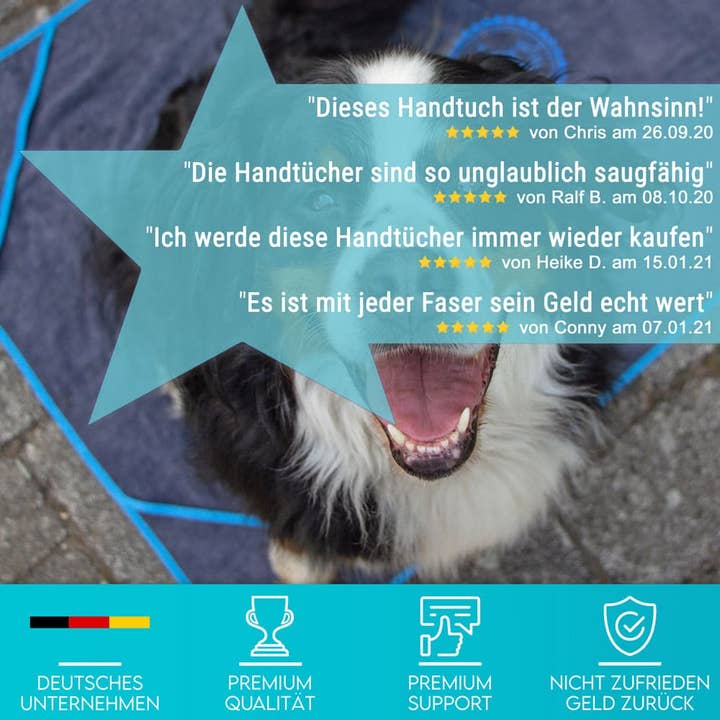 HUND IST KÖNIG - Wholesale Pet Towel - Dog - HUND IST KÖNIG® dog towel - extra absorbent (130x75cm)8