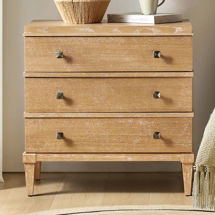 Justin 3-Drawer Nightstand for wholesale by Karat Home