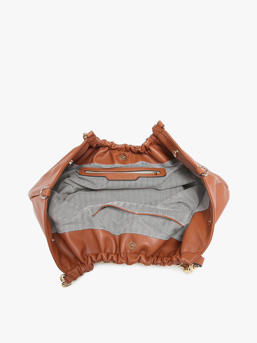 Jen & Co. - Wholesale Schoudertas - Dames - M2343 Stassi Slouchy boekentas met ketting9