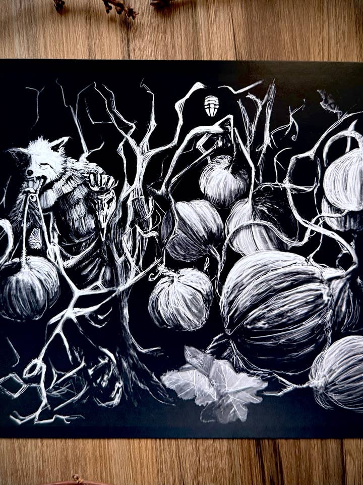 Pumpkin Tree Art Print for wholesale by Signum Somnia