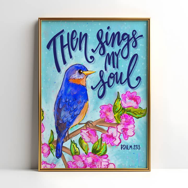 Scripture Art Print, Christian Art, Dopamine Decor, Trendy Colorful Art Print, Maximalist Home for wholesale by Audra Style