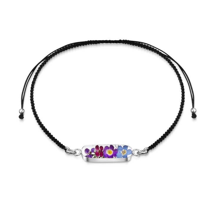 Pulseira de Prata Esterlina Tecido - Purple Haze - Oval. por atacado de Shrieking Violet