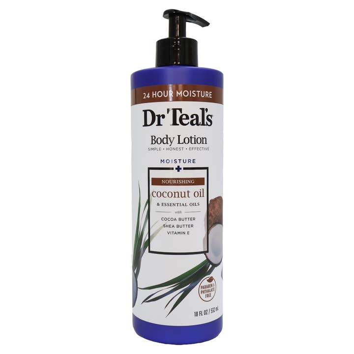 KT Supply - Vente Crème/lotion pour le corps - Lotion pour le corps Dr Teals à l'huile de noix de coco nourrissante 18 oz.2