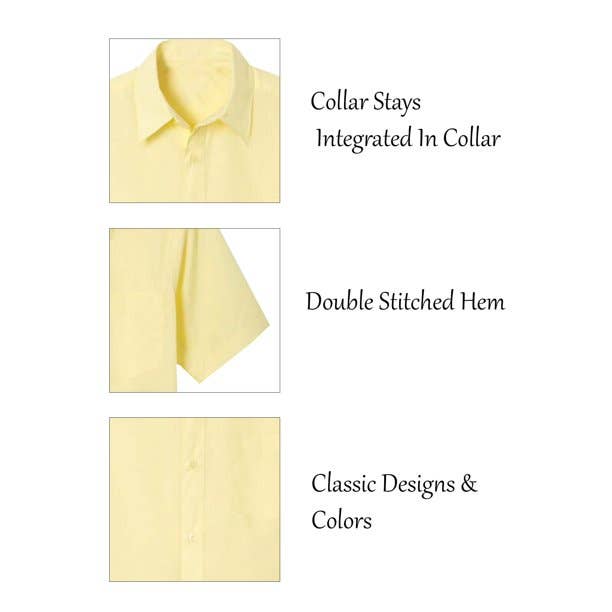 Galaxy By Harvic - Wholesale Button Down Shirt - Kids - Boys Short Sleeve Casual Dress School Uniform Shirts10